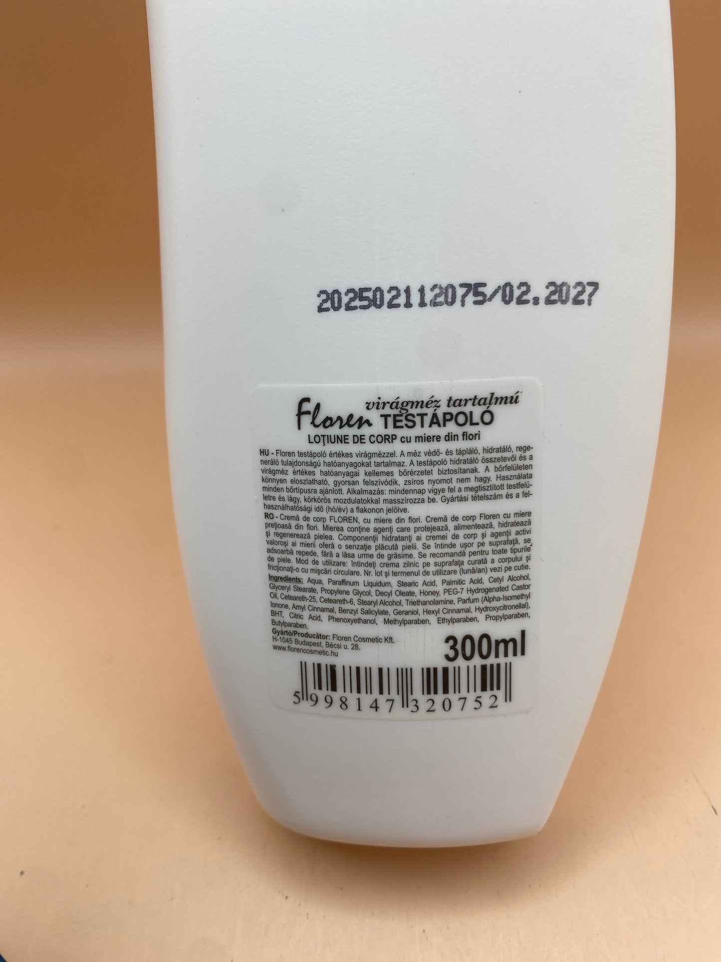 Floren Virágméz tartalmú testápoló 300 ml