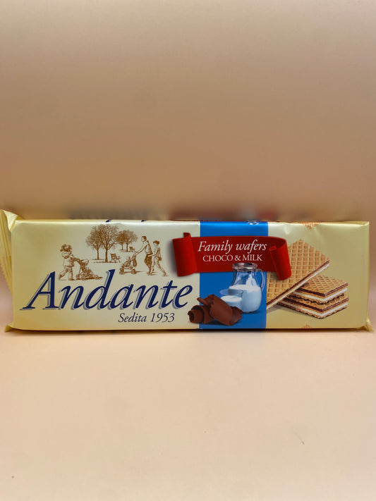 Andante Kakaós-csokoládés és tejes krémmel töltött ostya 130g
