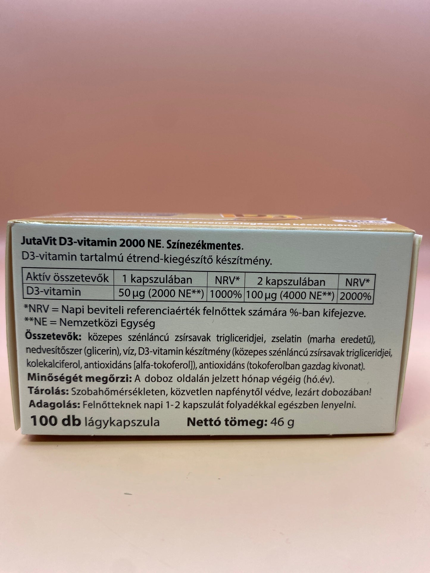 JutaVit D3-vitamin 2000 NE 100 darab