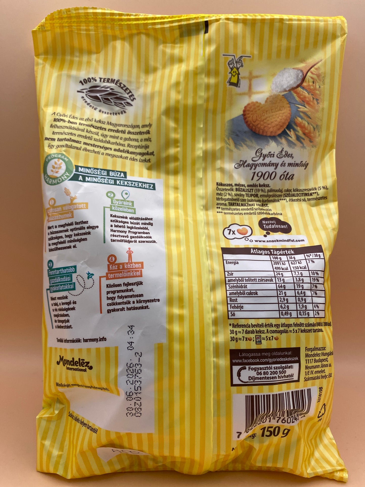 Győri édes omlós keksz 150g Kókuszos
