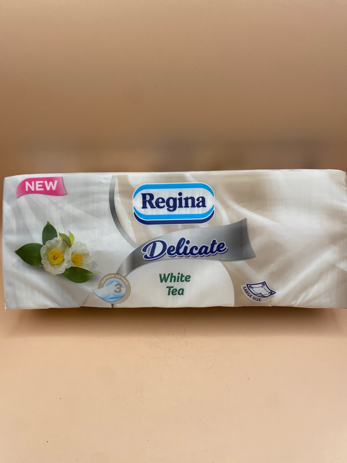 Regina Delicate papírzsebkendő White Tea 3 rétegű 90 darab