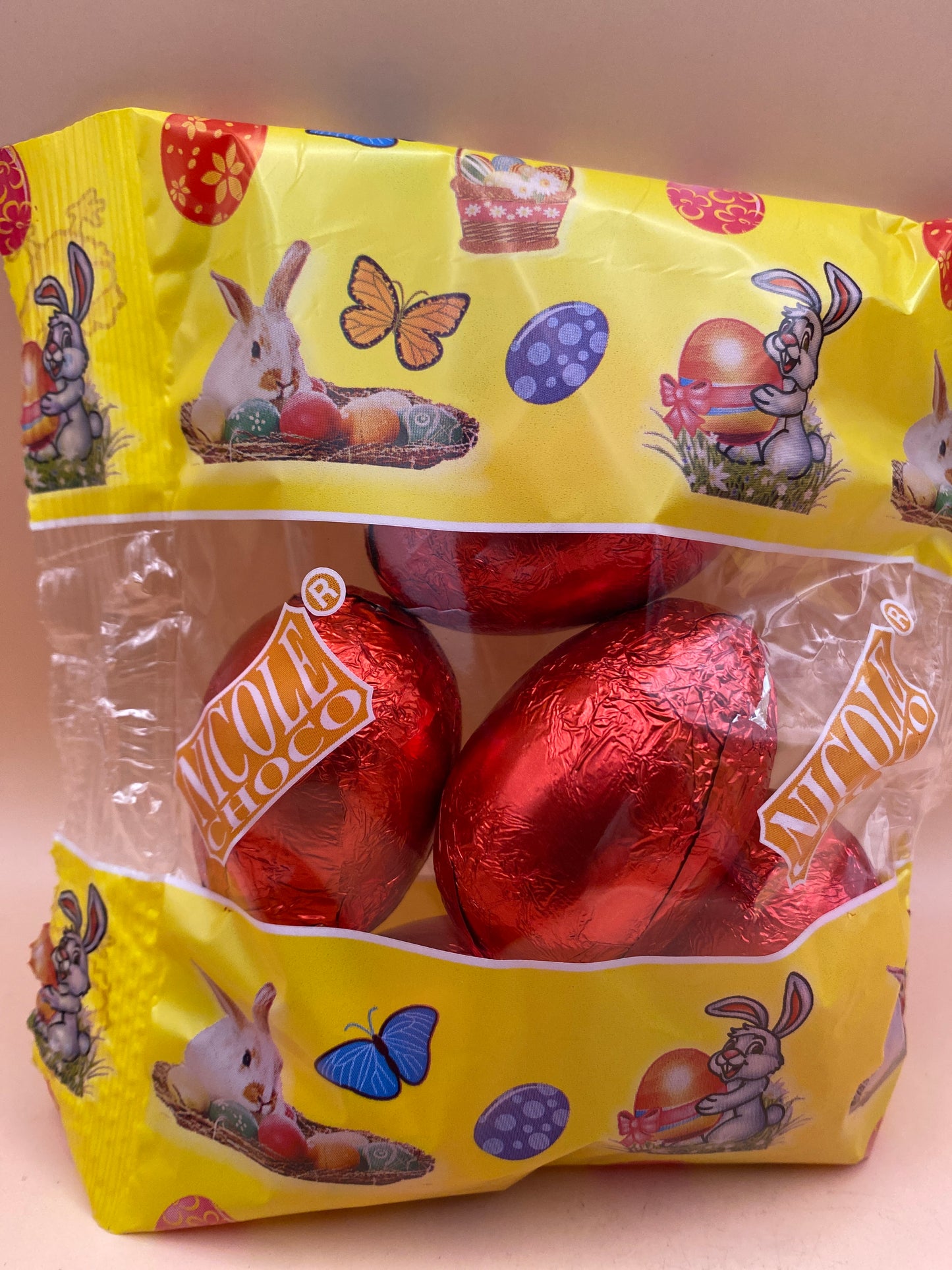 Nicole Piros tojás tasakban  5dbx15g Kakaós tejbevonómasszából