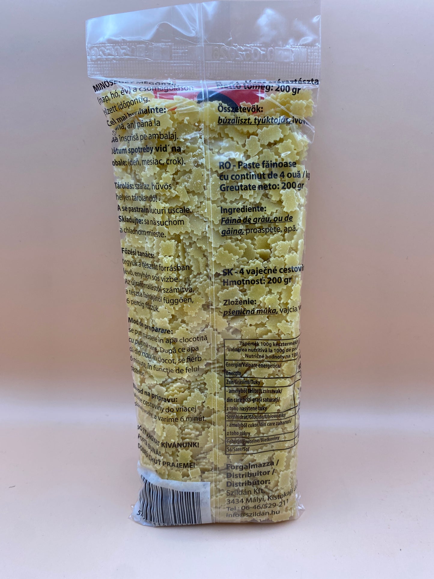 Királyi 4 tojásos száraztészta 200g Eperlevél