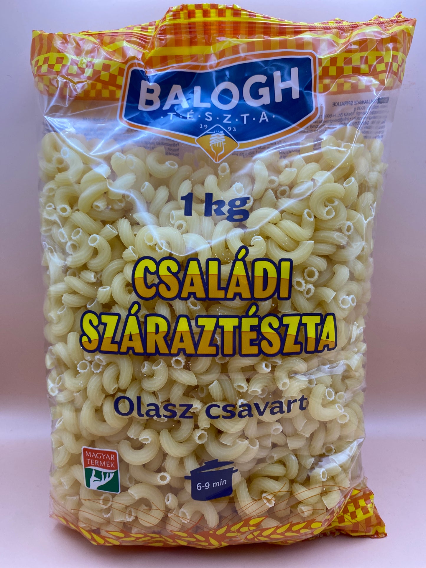 Balogh családi száraztészta 1kg Olasz csavart