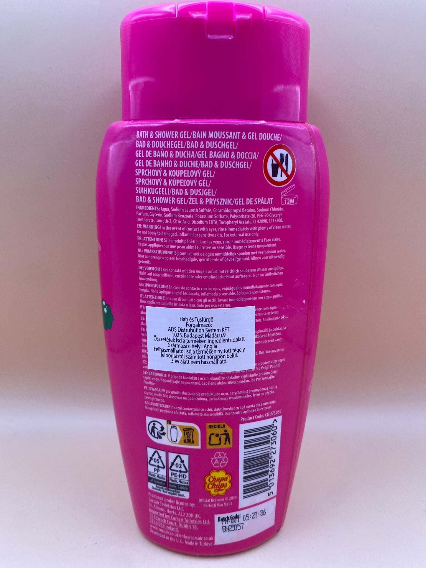 Chupa Chyps Hab és tusfürdő      300 ml Strawberry