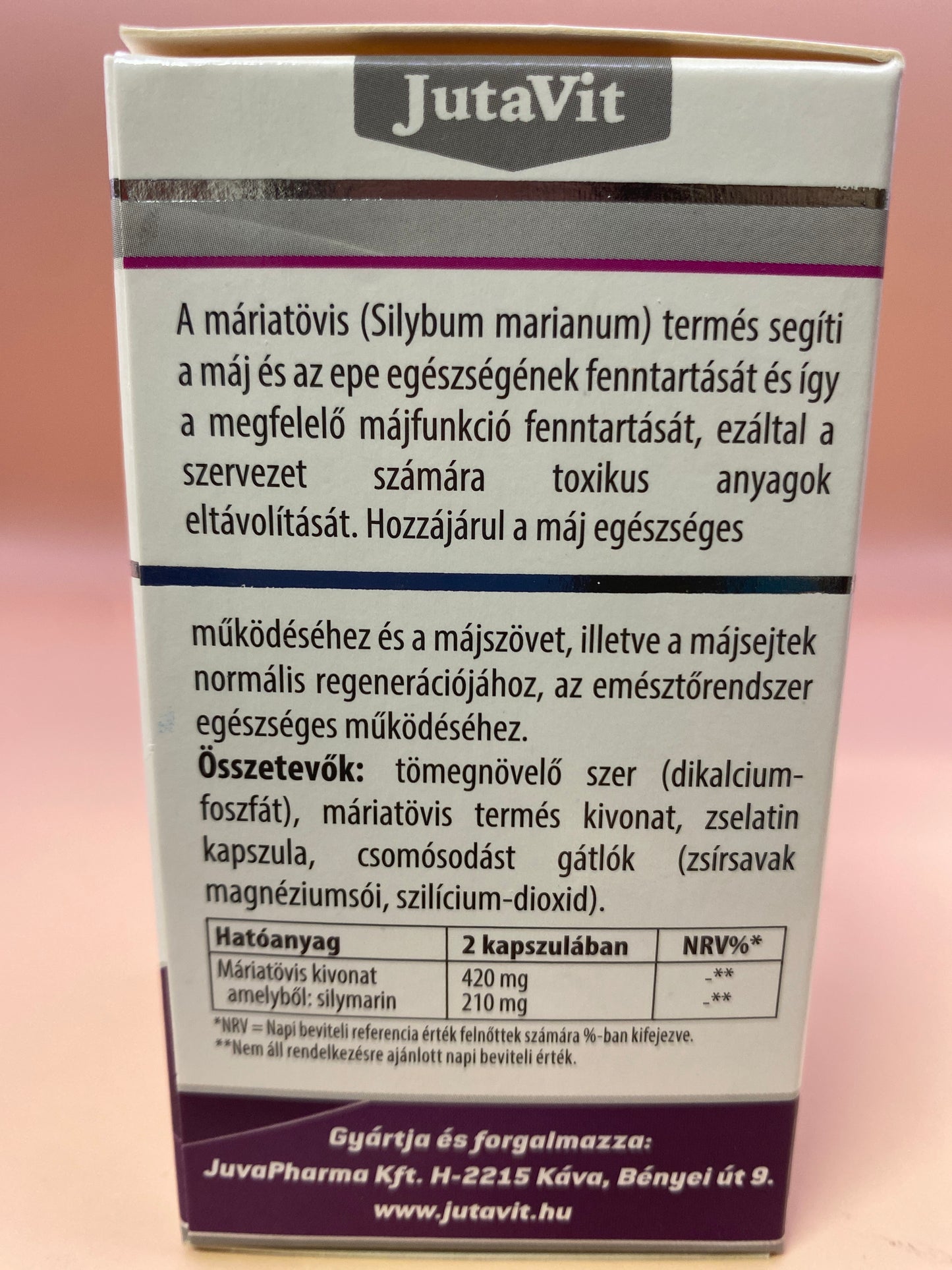 JutaVit Silymarin máj kapszula 60 darab kapszula