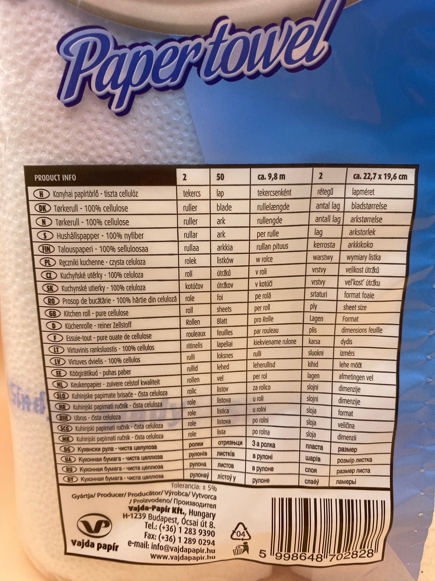 Sindy Konyhai papírtörlő 2 tekercs    2 rétegű