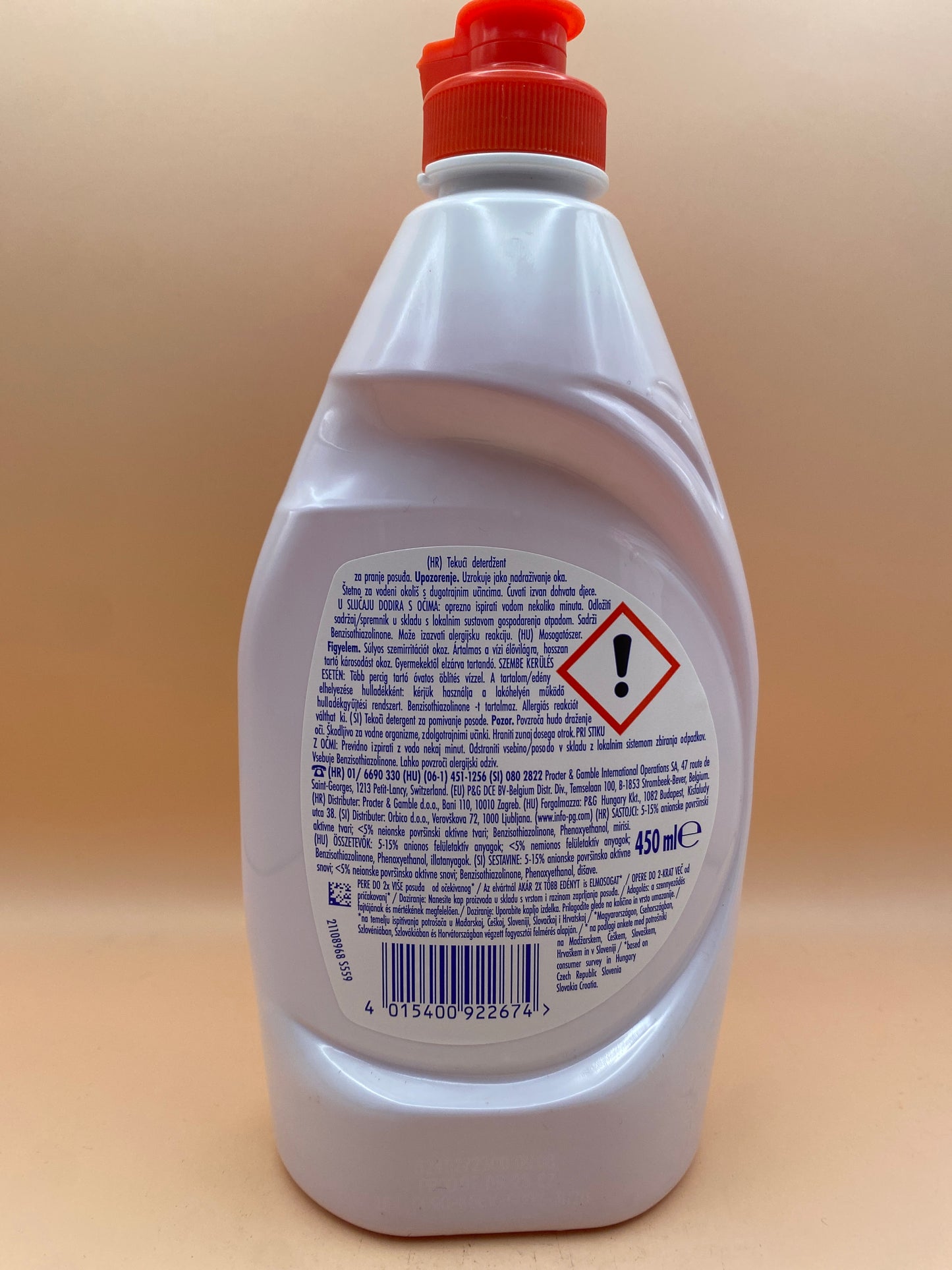 Jar mosogatószer Clean & Fresh 450 ml
