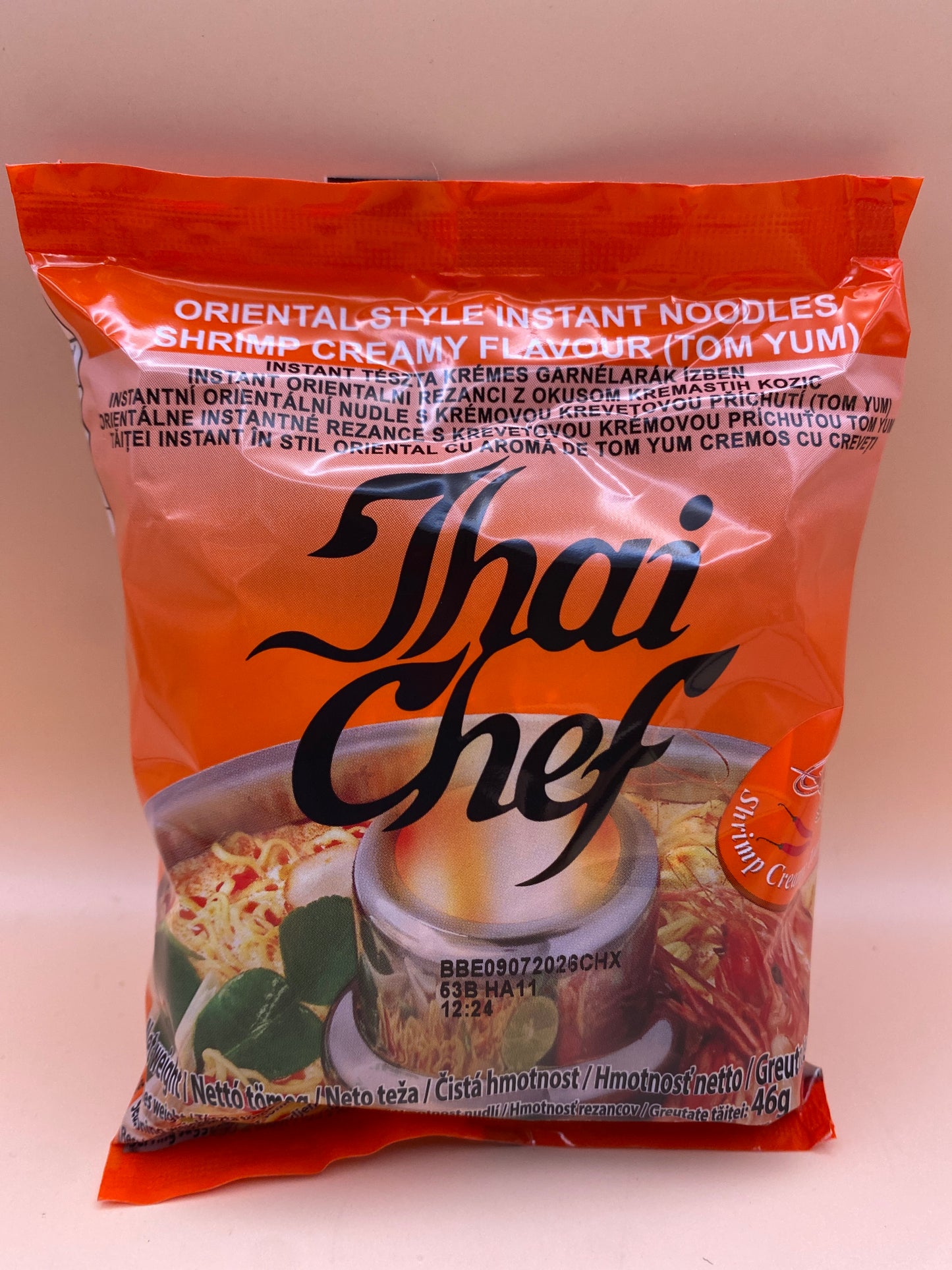 Thai Chef instant tészta 46g.      Garnélarák ízű