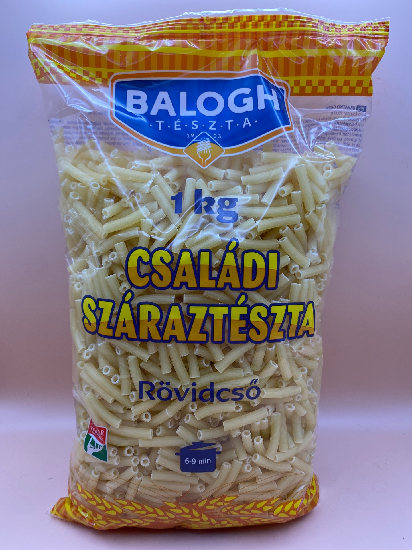 Balogh családi száraztészta 1 kg Rövidcső