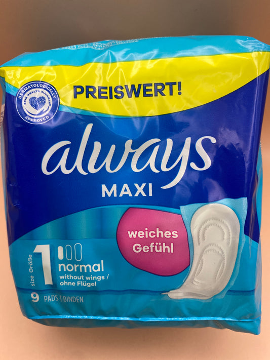 Always Maxi egészségügyi betét      9 darab