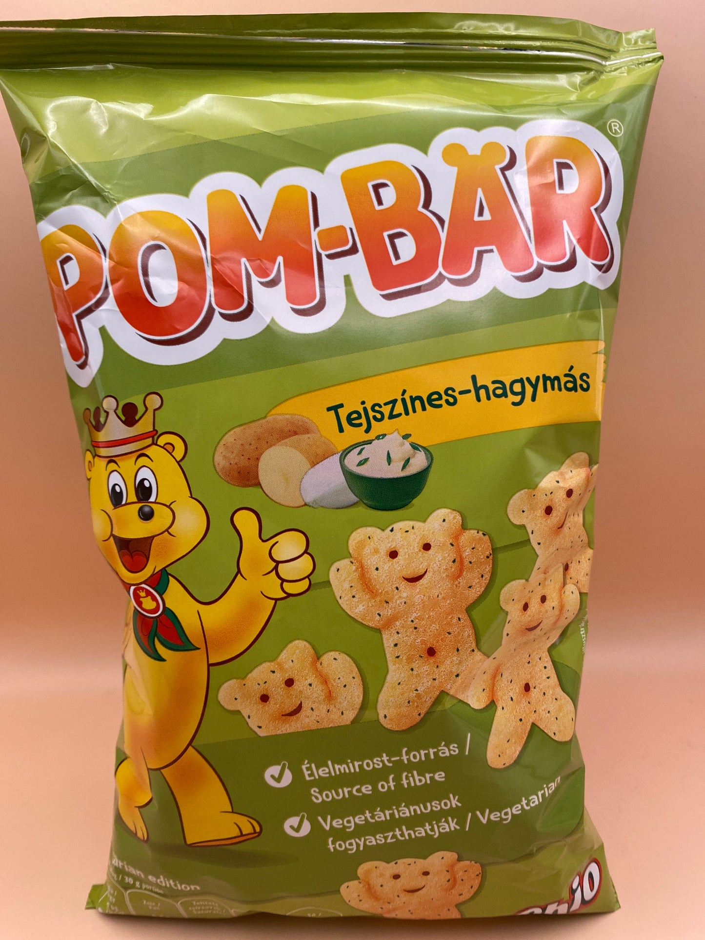 Pom-Bar Burgonyasnack 50g Tejszínes-hagymás ízű
