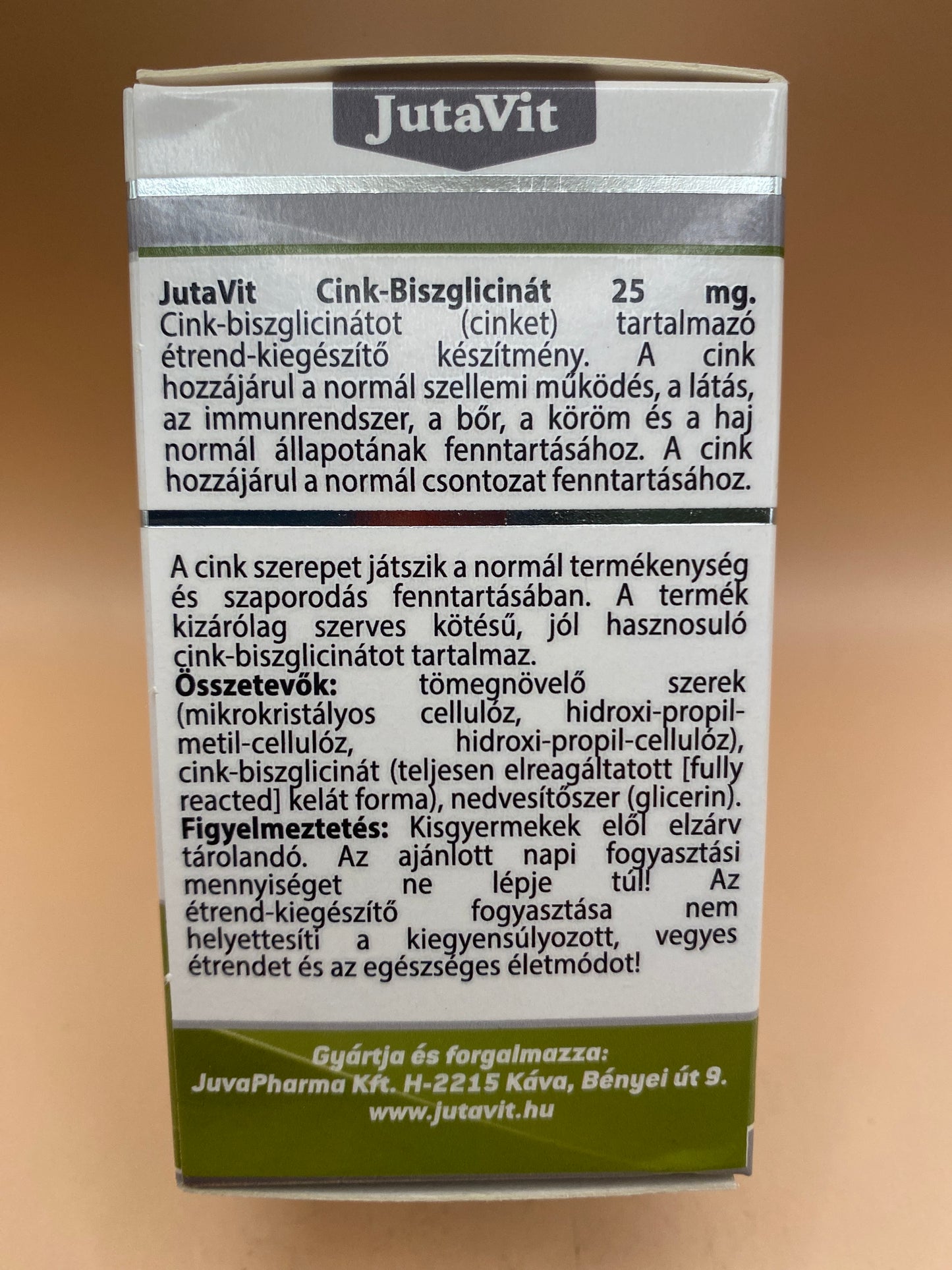 JutaVit Cink Biszglicinát Reacted 60 darab filmtabletta