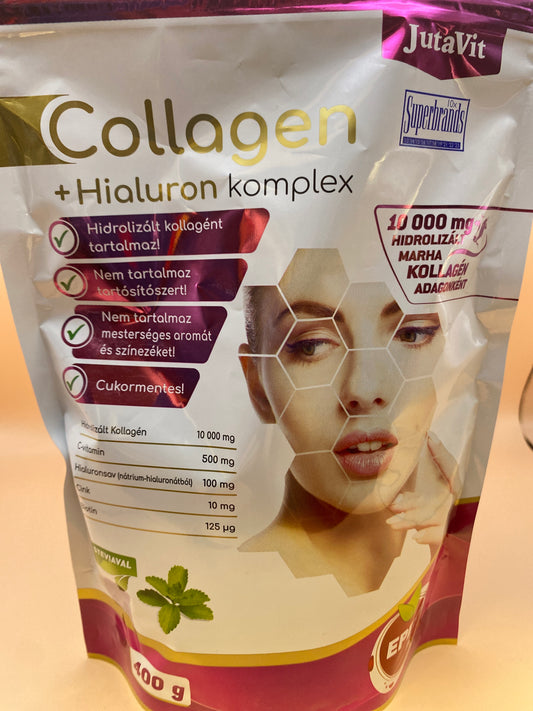 JutaVit Collagen + hialuron komplex 400g Eper íz