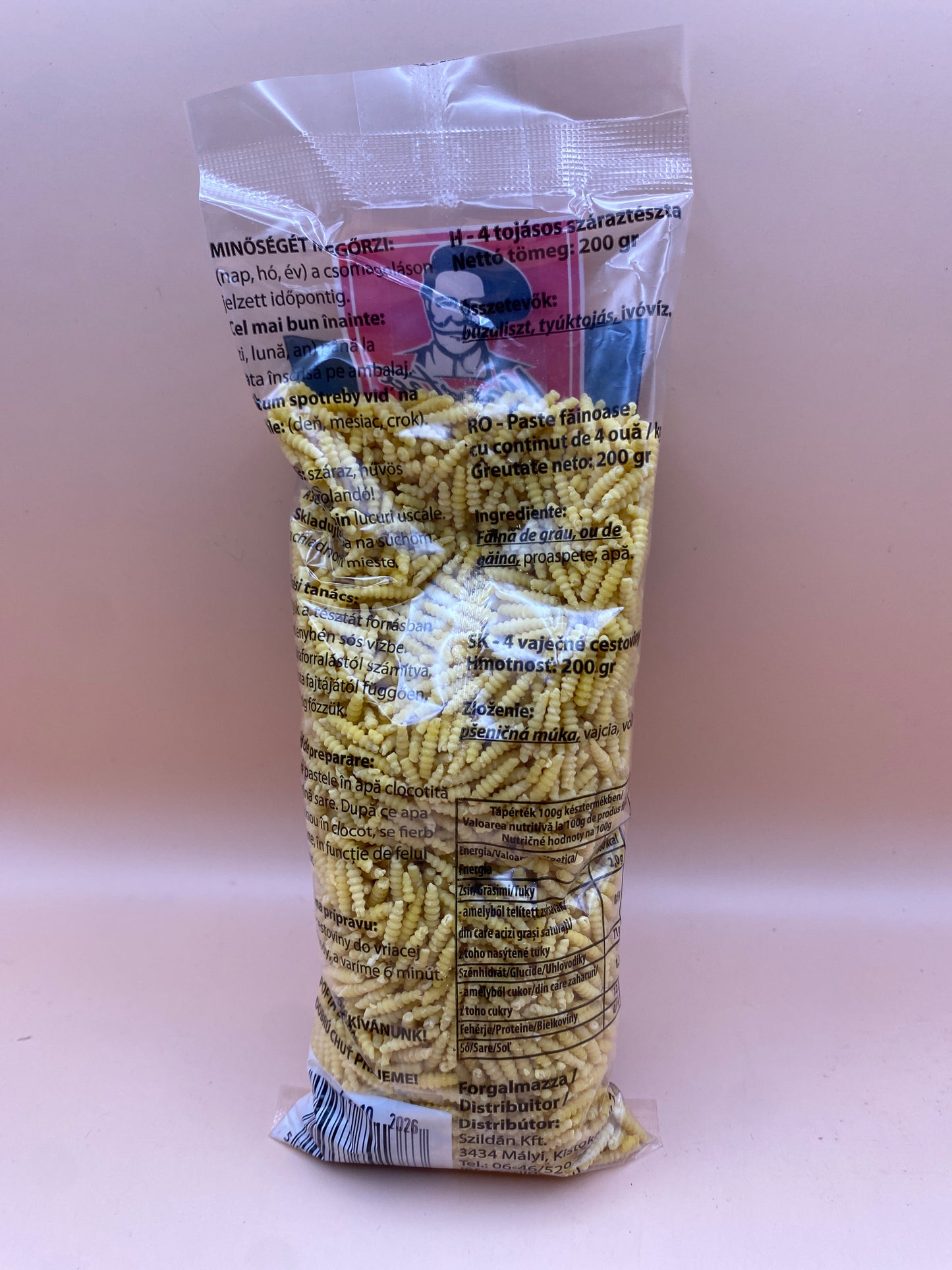 Királyi 4 tojásos száraztészta 200g Sodrott csiga