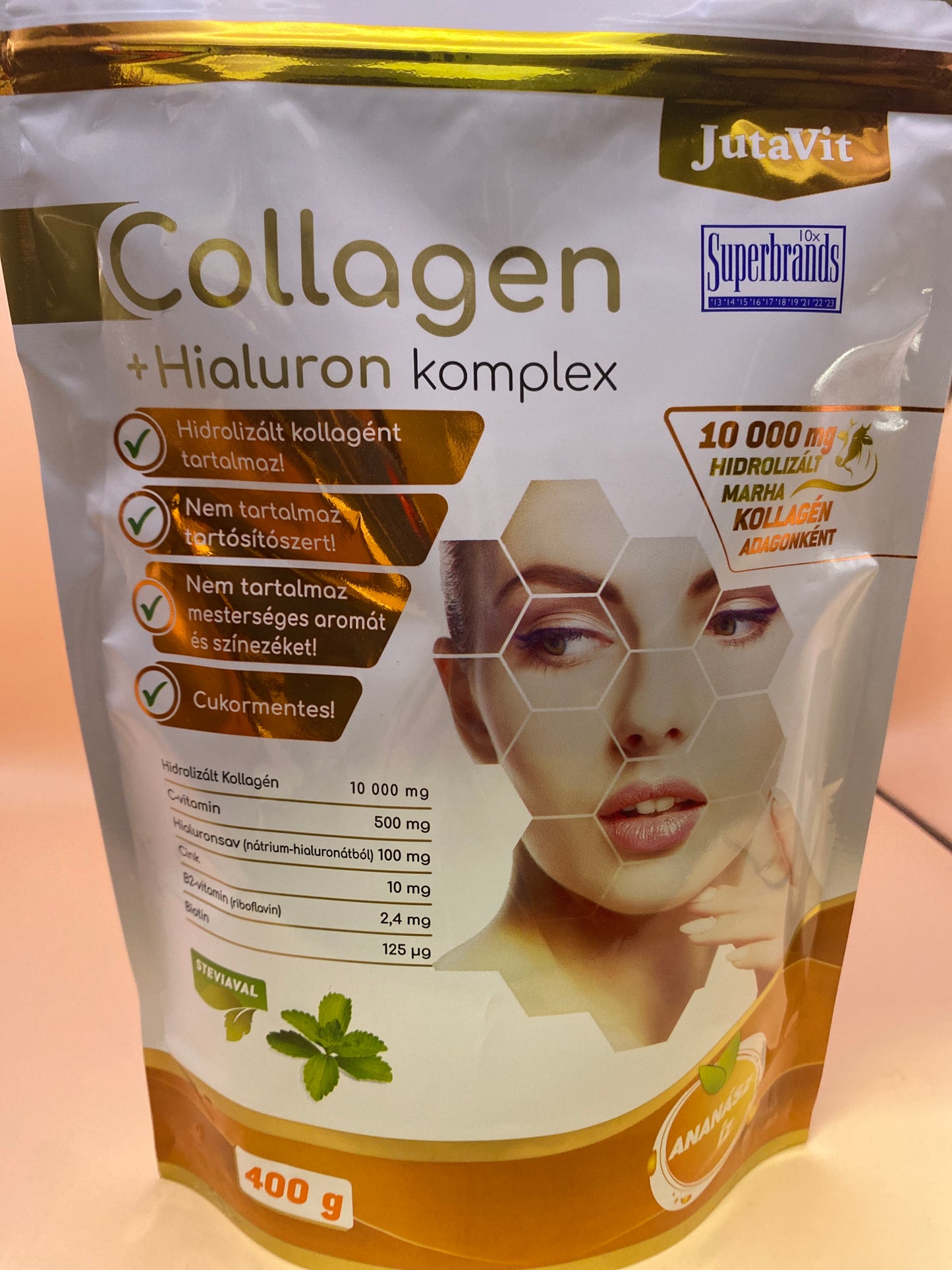 JutaVit Collagen + Hialuron komplex 400g Ananász íz