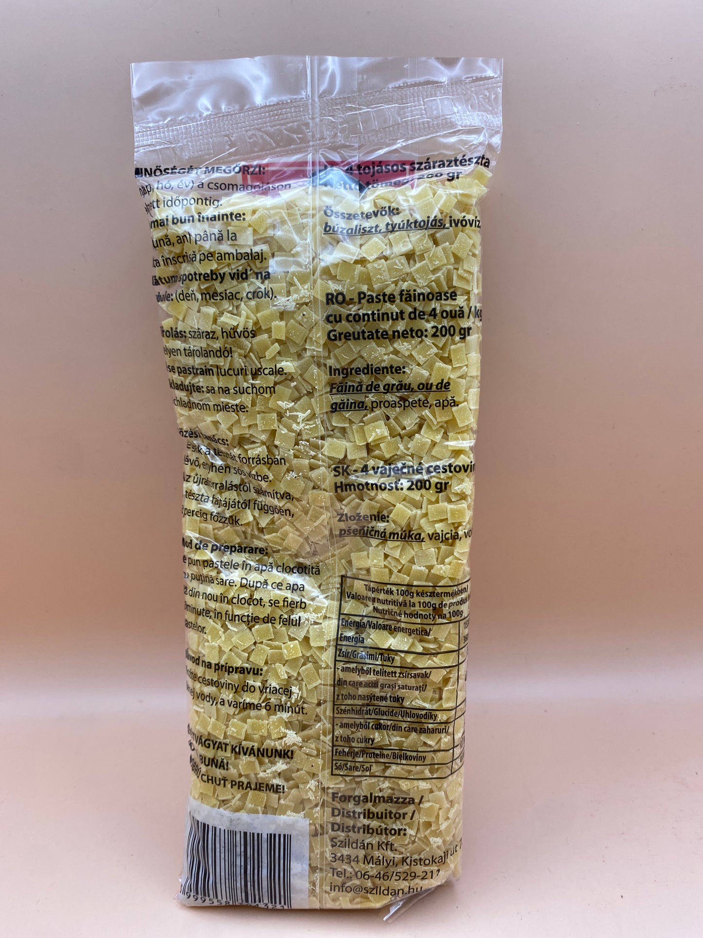 Királyi 4 tojásos száraztészta 200g Kiskocka