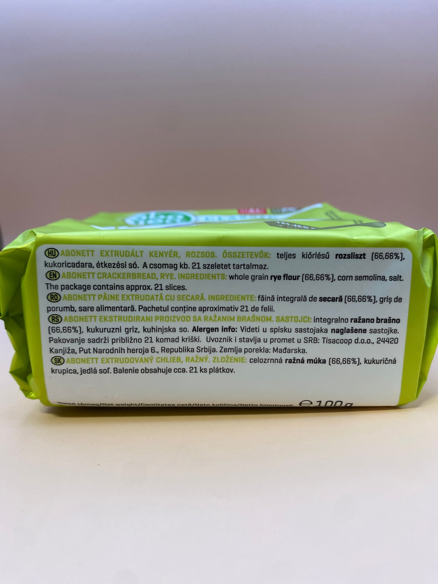 Abonett extrudált kenyér 100g Rozsos