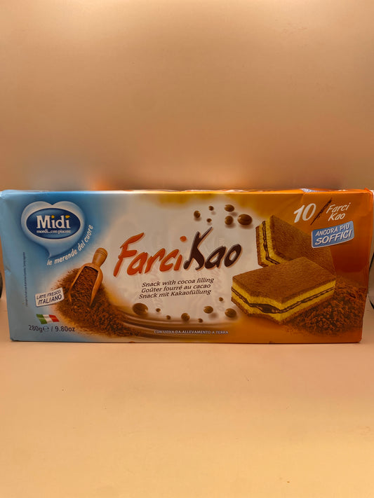 Midi piskóta Kakaós töltelékkel 280g (10x28g)