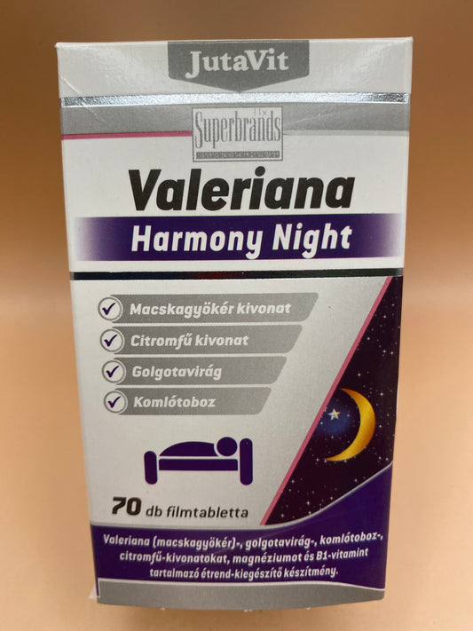 JutaVit Valeriana Harmony Night 70 darab filmtabletta
