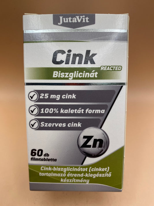 JutaVit Cink Biszglicinát Reacted 60 darab filmtabletta
