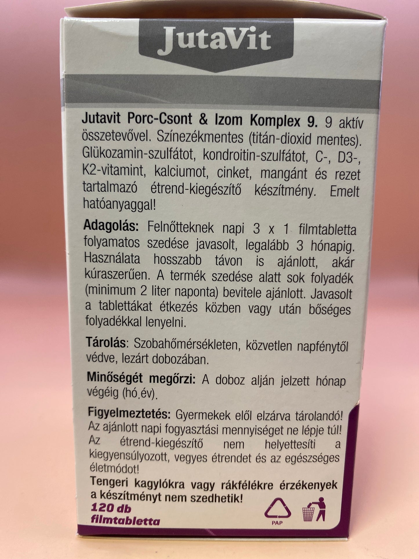 JutaVit Porc-Csont & Izom Komplex9 9 aktív összetevővel 120 darab filmtabletta