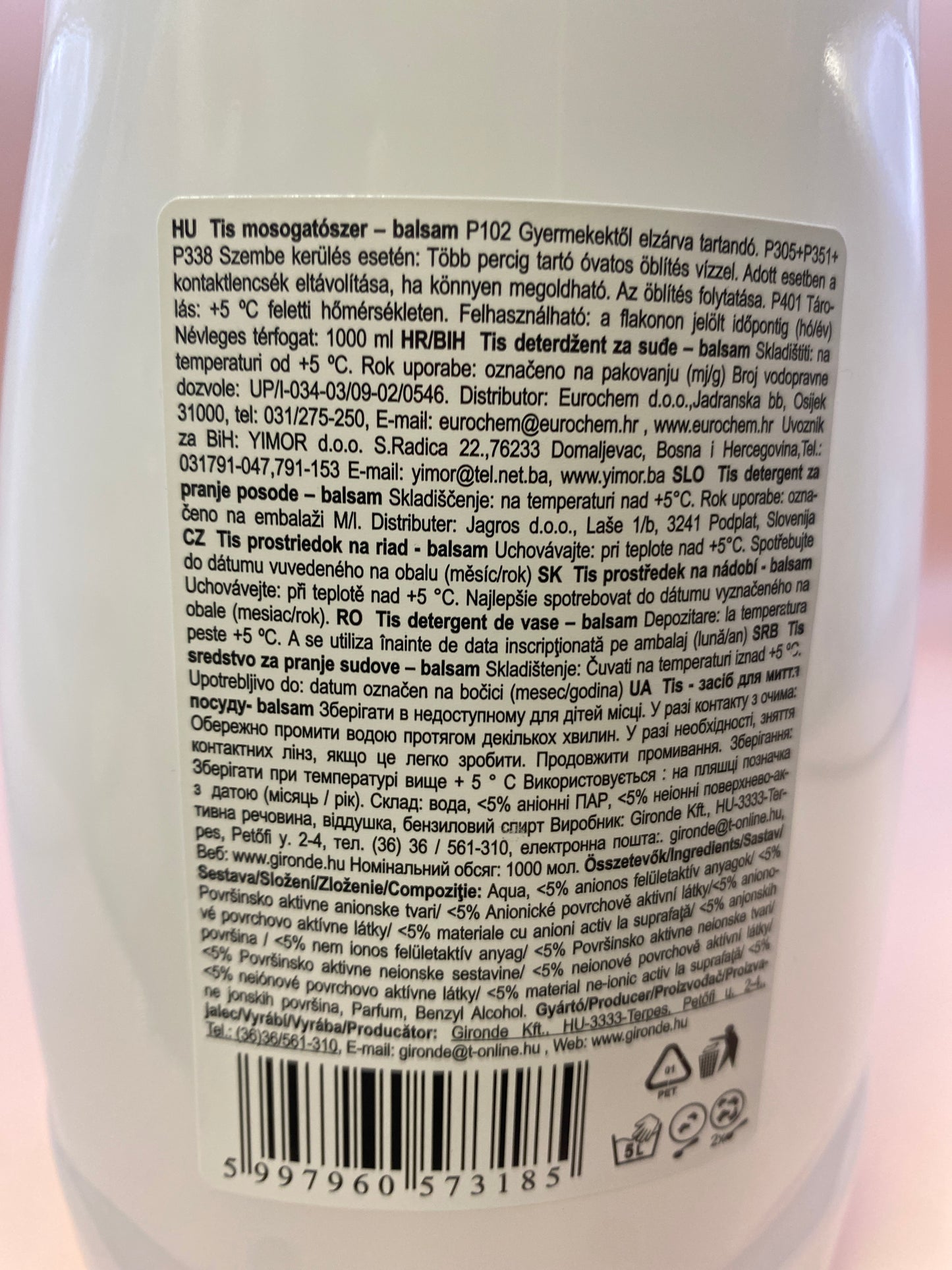 Tis mosogatószer balsam 1 liter