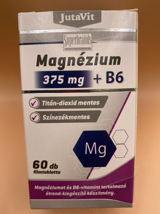 JutaVit Magnézium 375mg + B6 60 darab filmtabletta