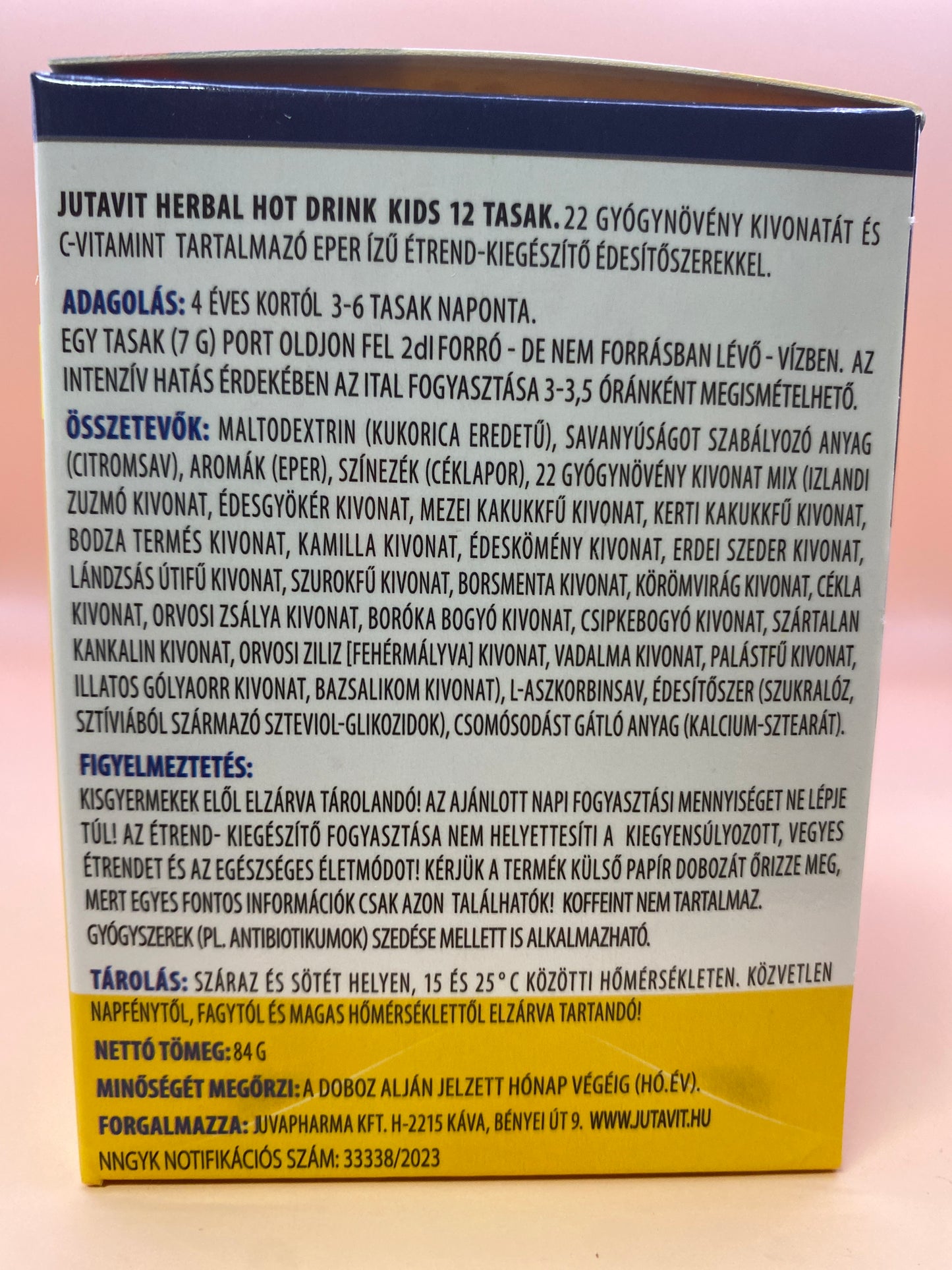 Herbal Hot Drink Kids Forró italpor gyerekeknek 4éves kortól 12 tasak