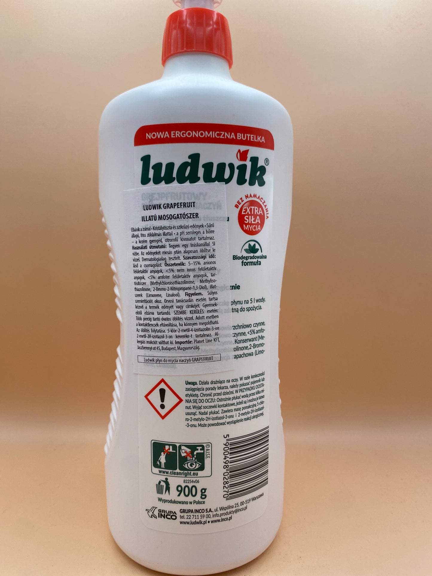 Ludwik Grapefruit illatú mosogatószer 900 G