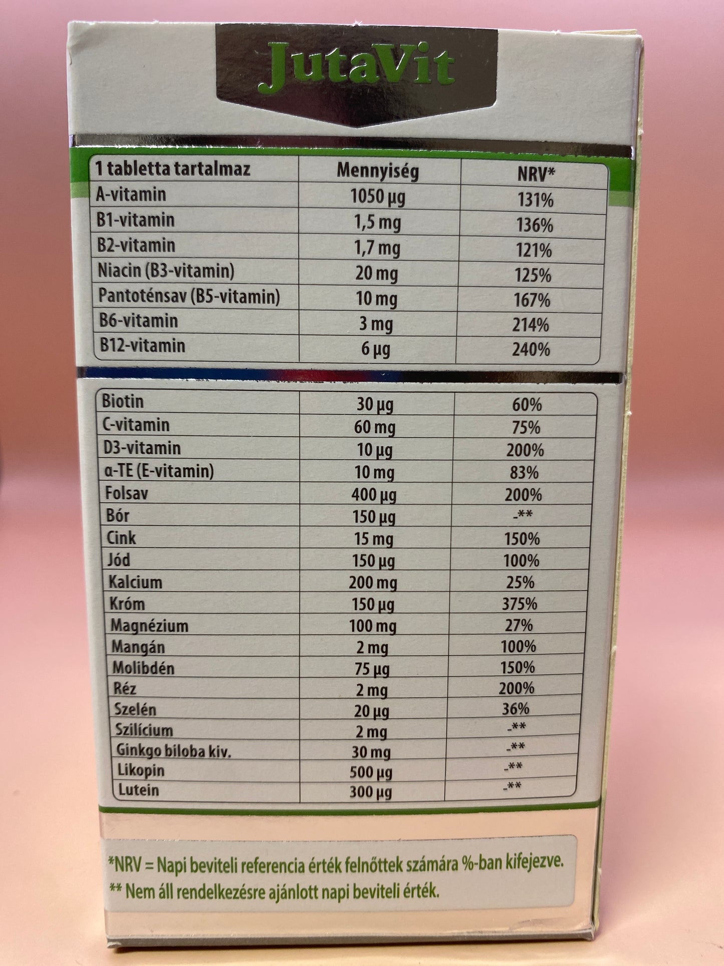 JutaVit Multivitamin Immuner 50 év felettieknek 100 darab filmtabletta