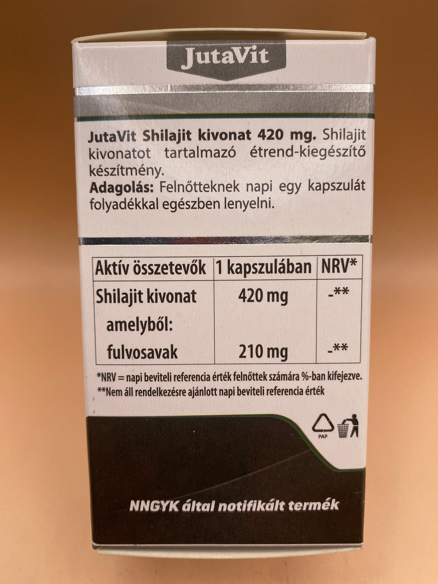 JutaVit Shilajit kivonat 420mg 60 darab kapszula