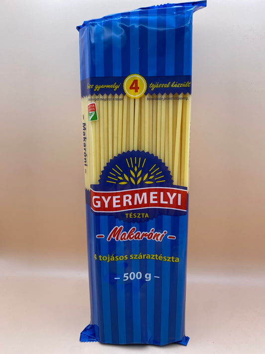 Gyermelyi 4 tojásos száraztészta Makaróni 500g