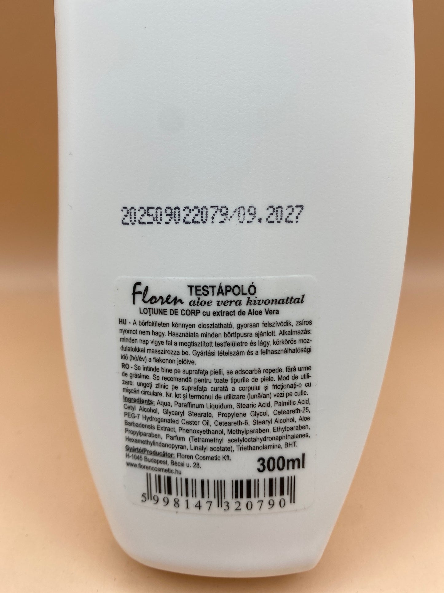 Floren Testápoló Aloe Vers kivonattal 300 ml