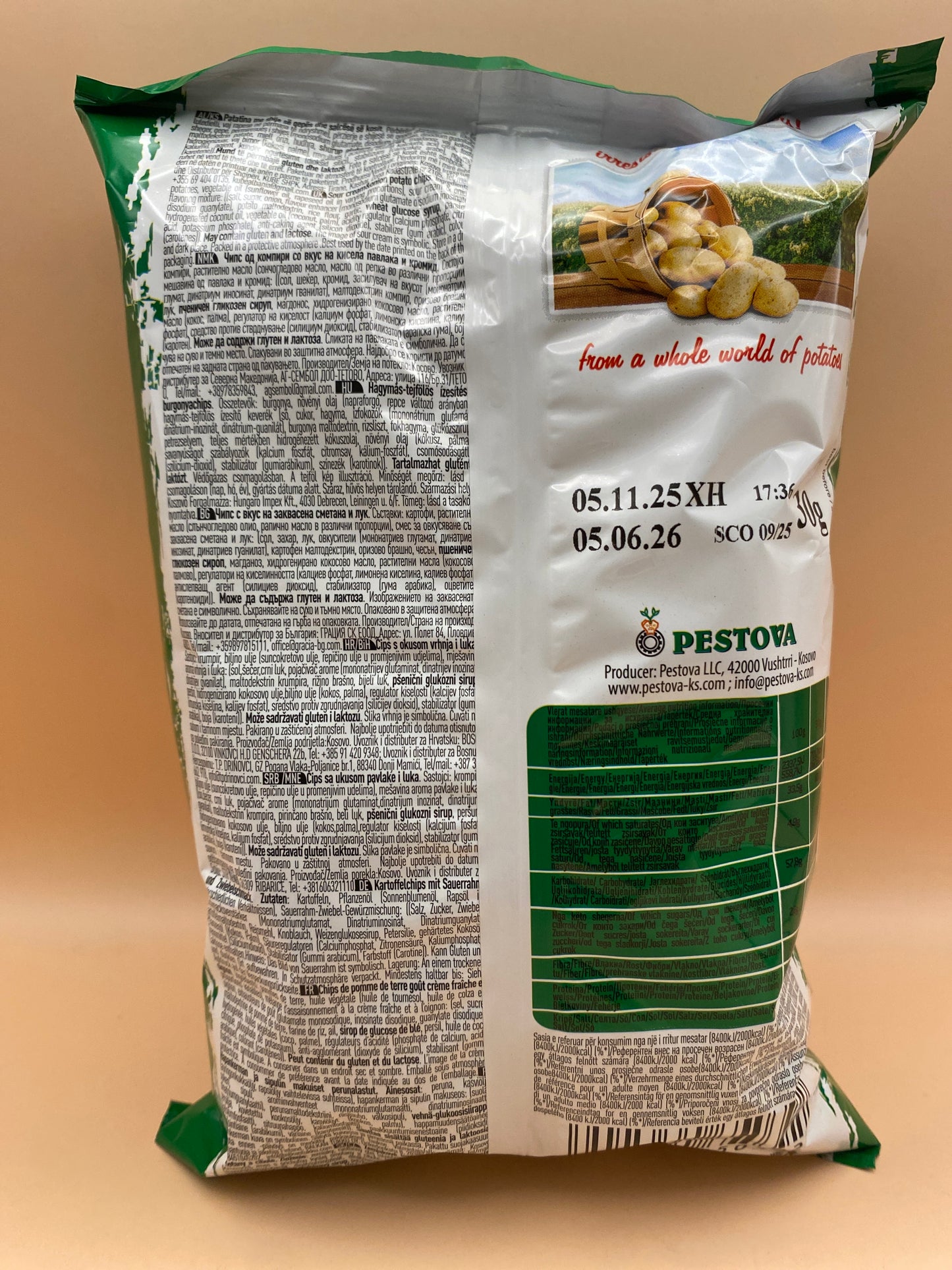 Vipa Hagymás-tejfölös ízesítésű burgonyachips 30g