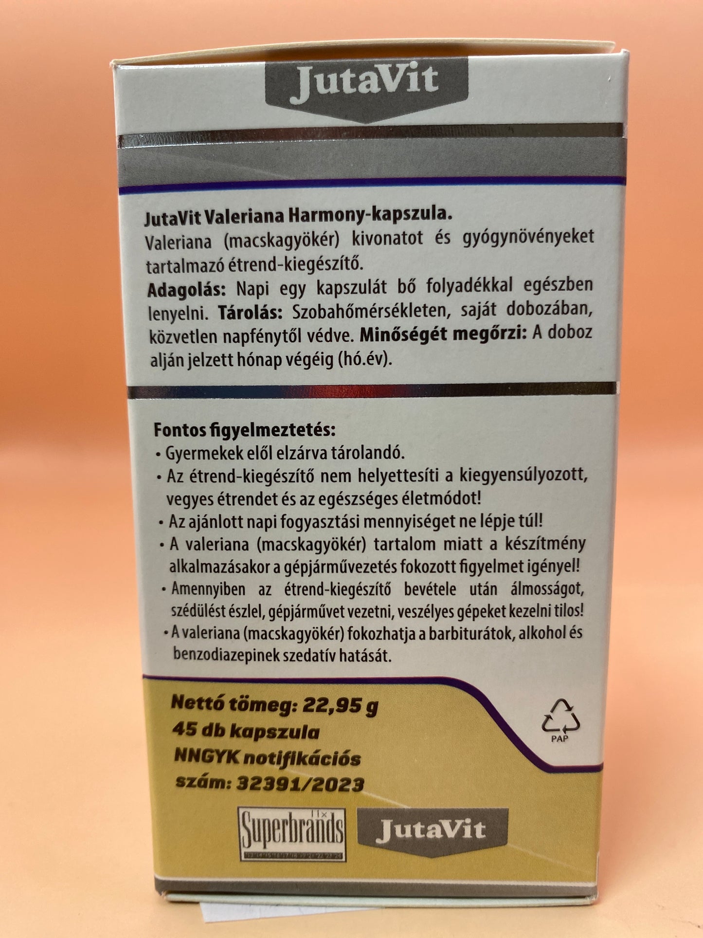 JutaVit Valeriana Harmony-kapszula 45 darab kapszula