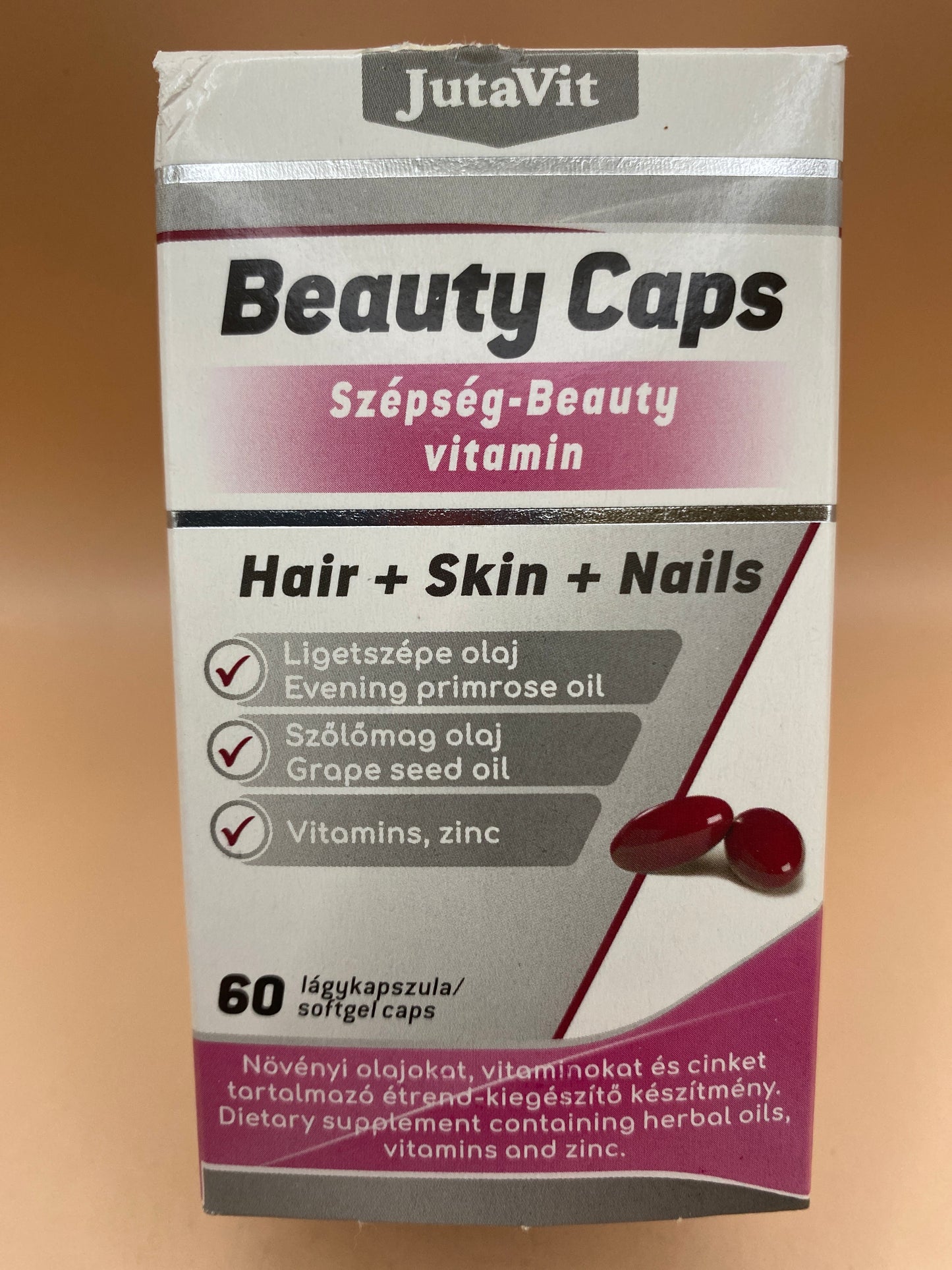 JutaVit Beauty Caps Szépség-Beauty vitamin 60 darab lágykapszula