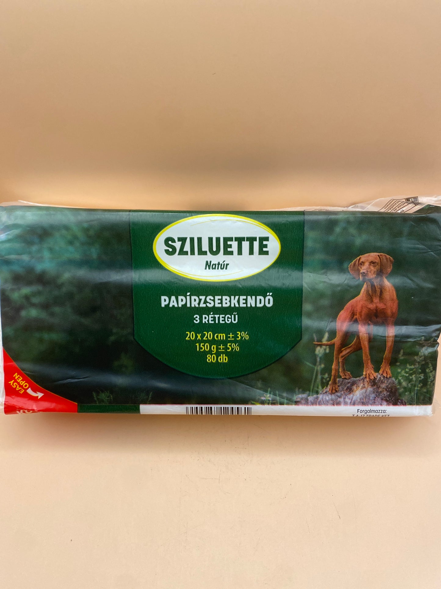 Sziluette Natúr Papírzsebkendő 3 rétegű 80 darab