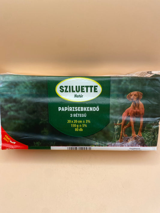 Sziluette Natúr Papírzsebkendő 3 rétegű 80 darab