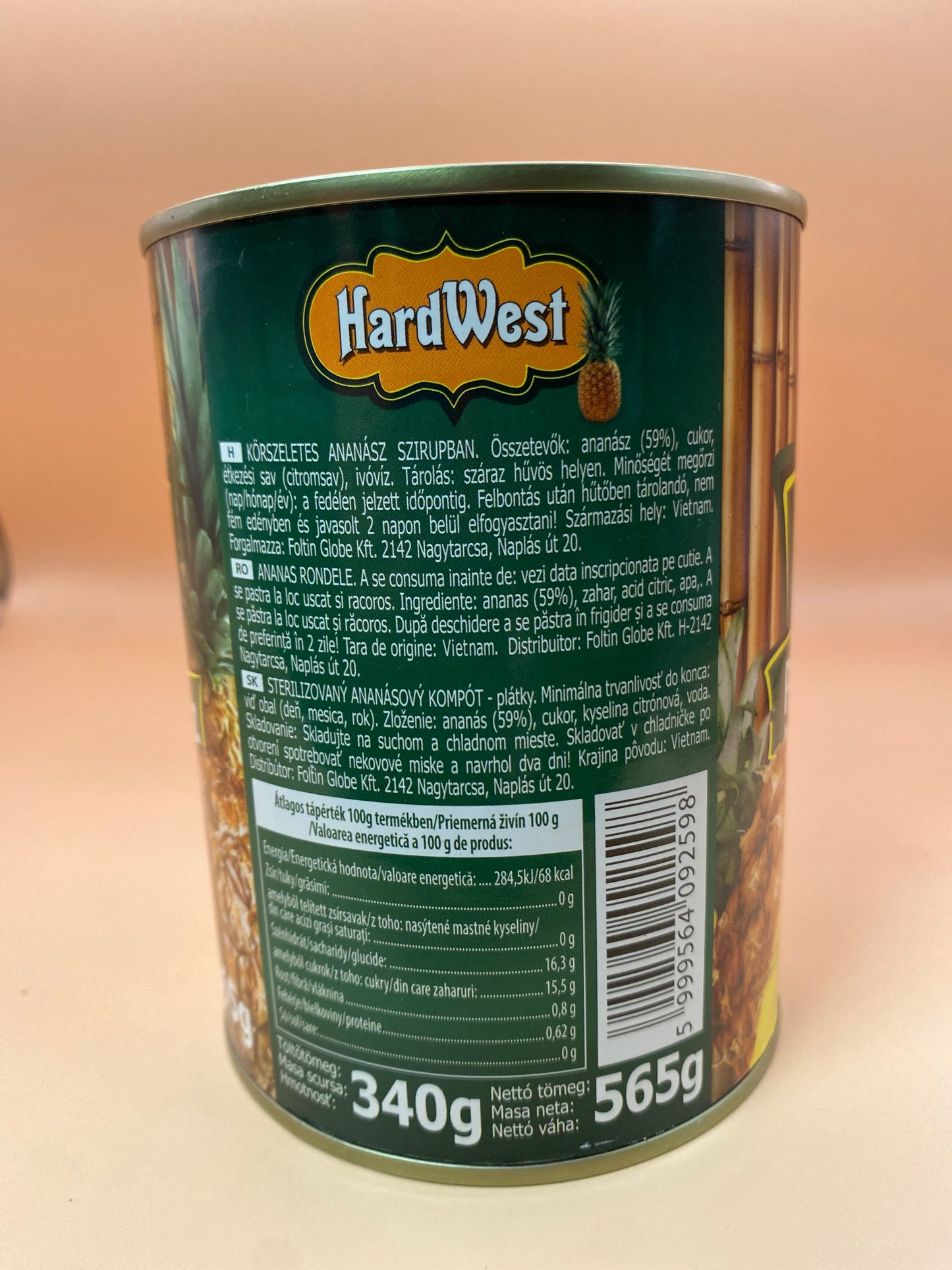 Hard West Szeletelt ananász 565g