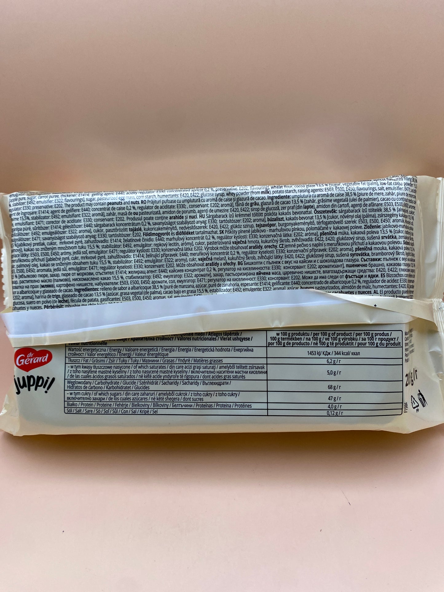 dr Gerard Sárgabarack ízű krémmel töltött piskóta kakaós bevonattal 205g