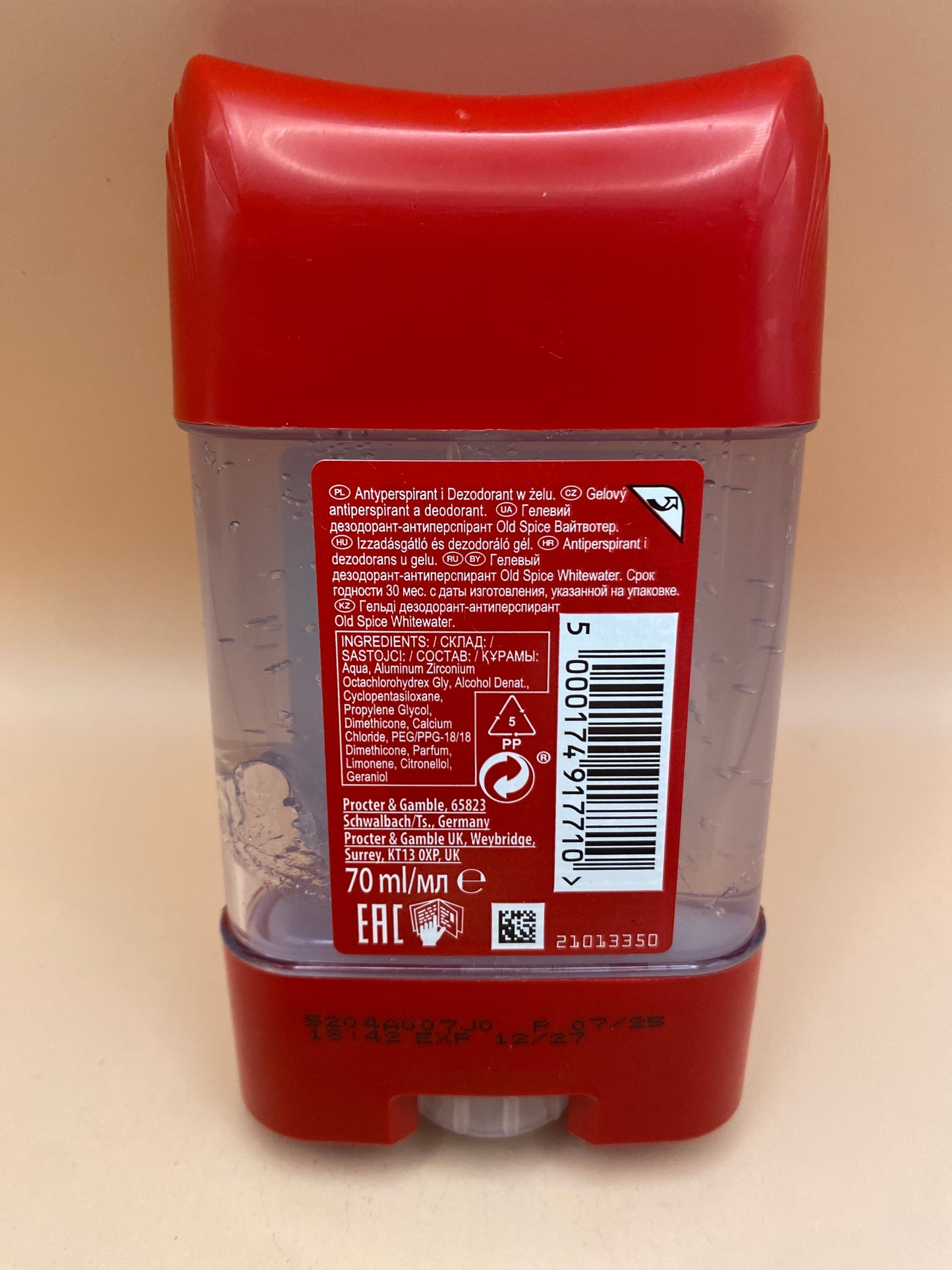 Old Spice Whitewater Izzadásgátló és dezodoráló gél 70 ml