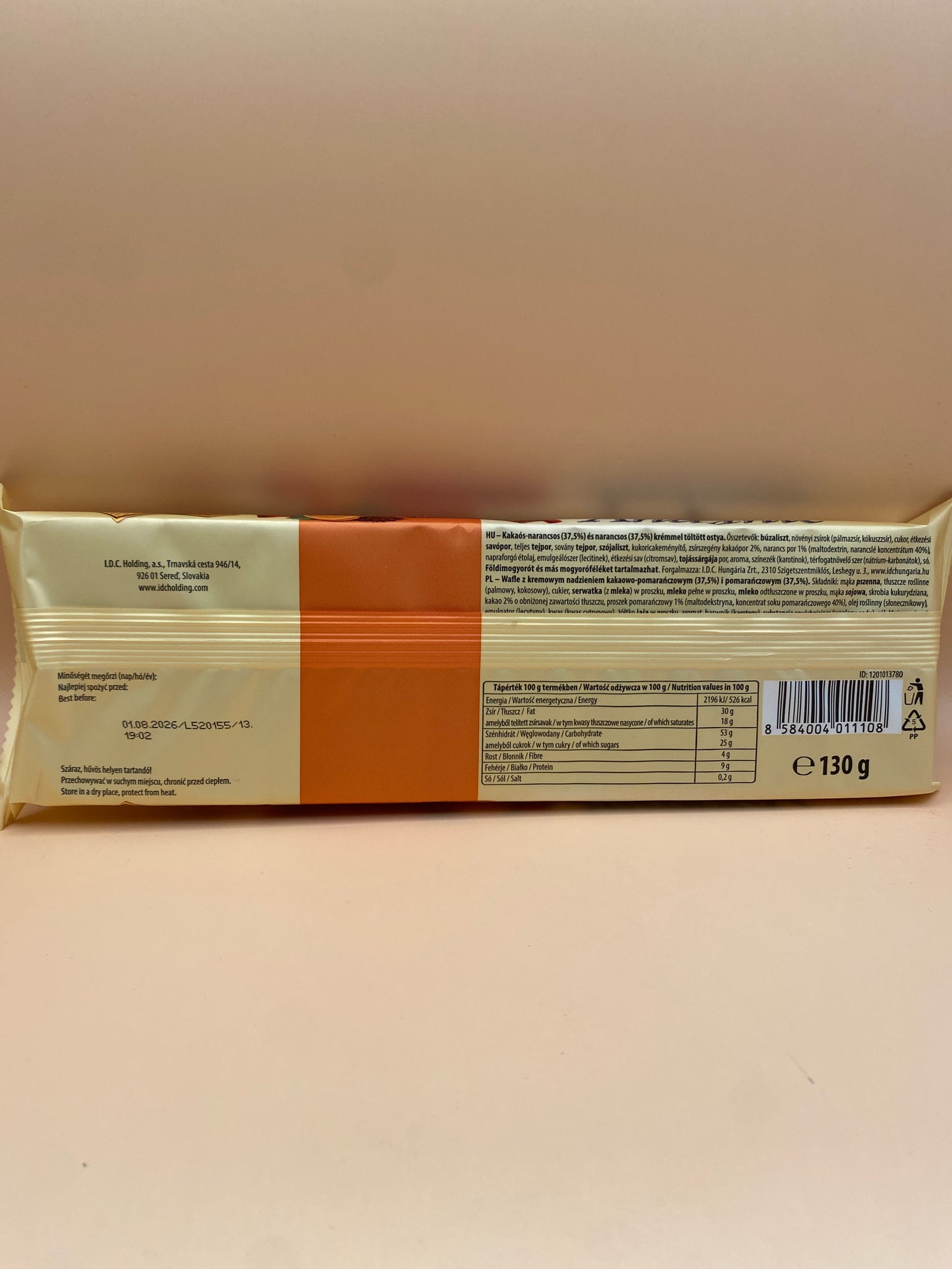 Andante Kakaós és narancsos krémmel töltött ostya 130g