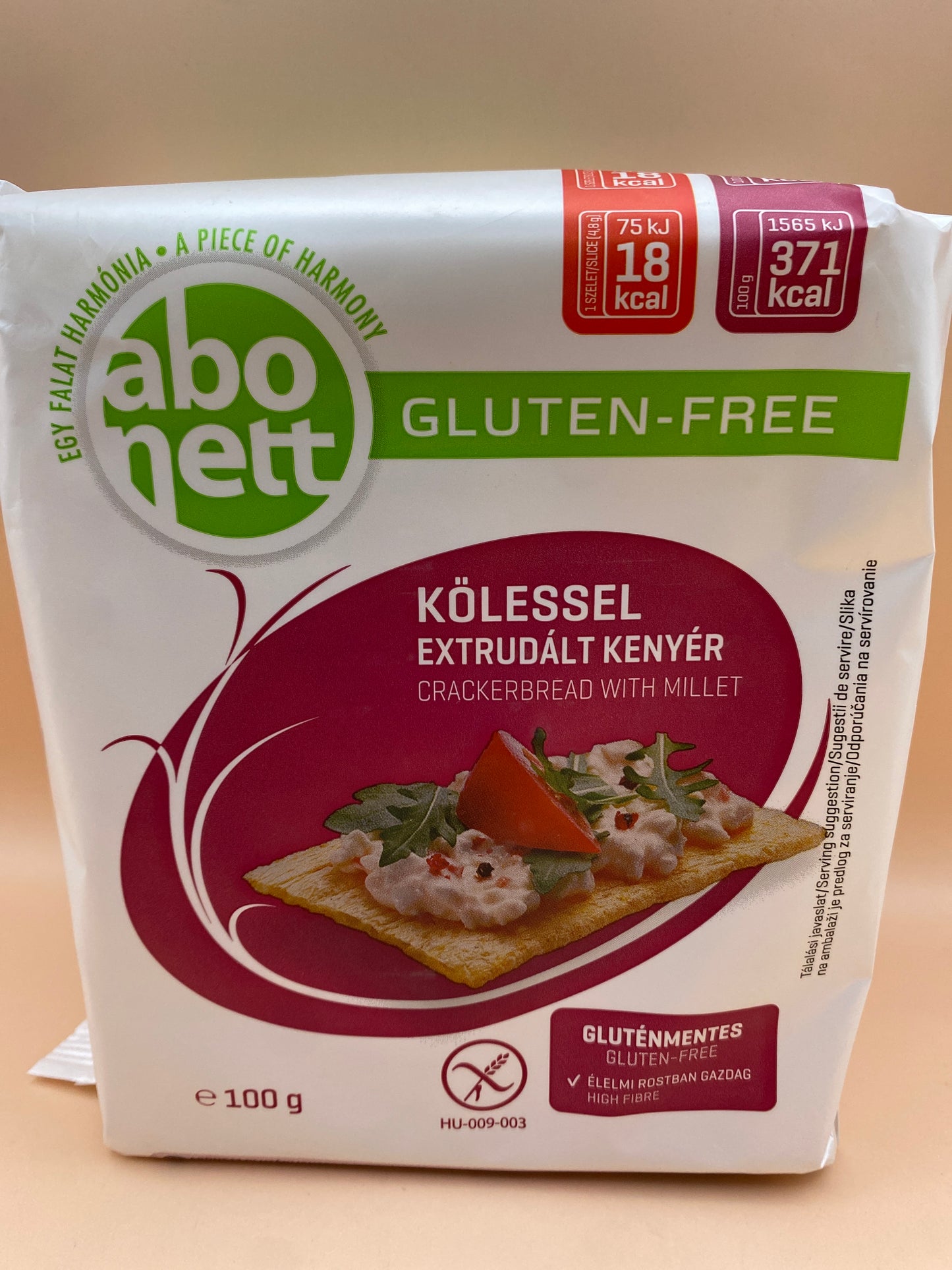 Abonett Gluténmentes extrudált kenyér 100g Kölessel