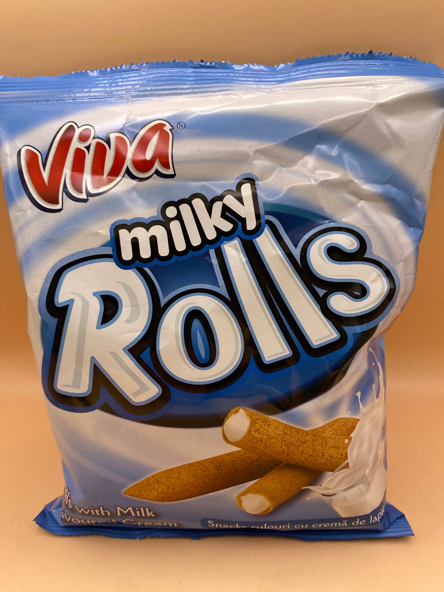 Viva Milky Rolls tejes krémmel töltött  gabonarudacska 100g