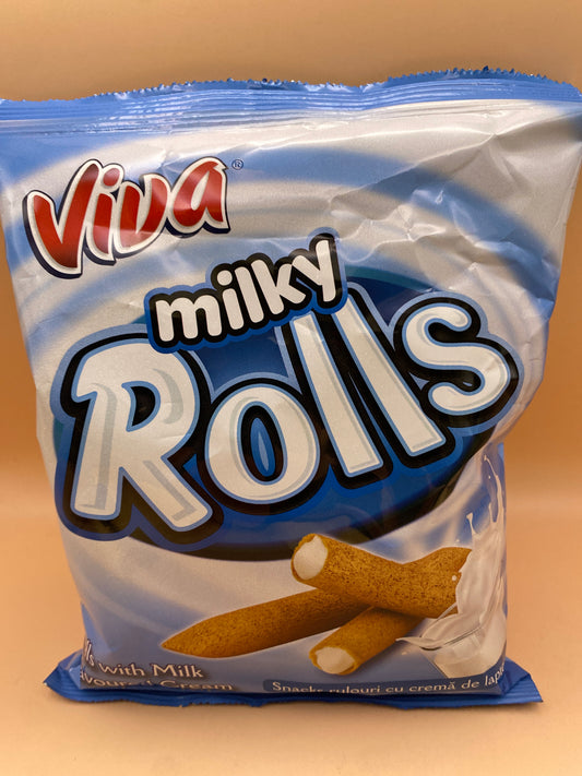 Viva Milky Rolls tejes krémmel töltött  gabonarudacska 100g