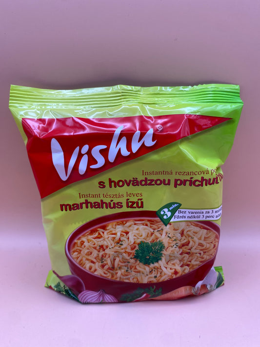 Vishu instant tésztás leves 60g.    Marhahús ízű