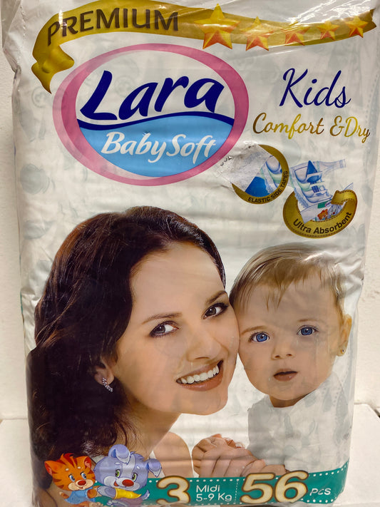 Lara Baby Soft Prémium pelenka Midi 5-9kg 56 darab