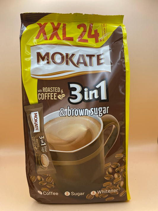 Mokate 3in1 barna cukorral instant kávéitalpor 408g