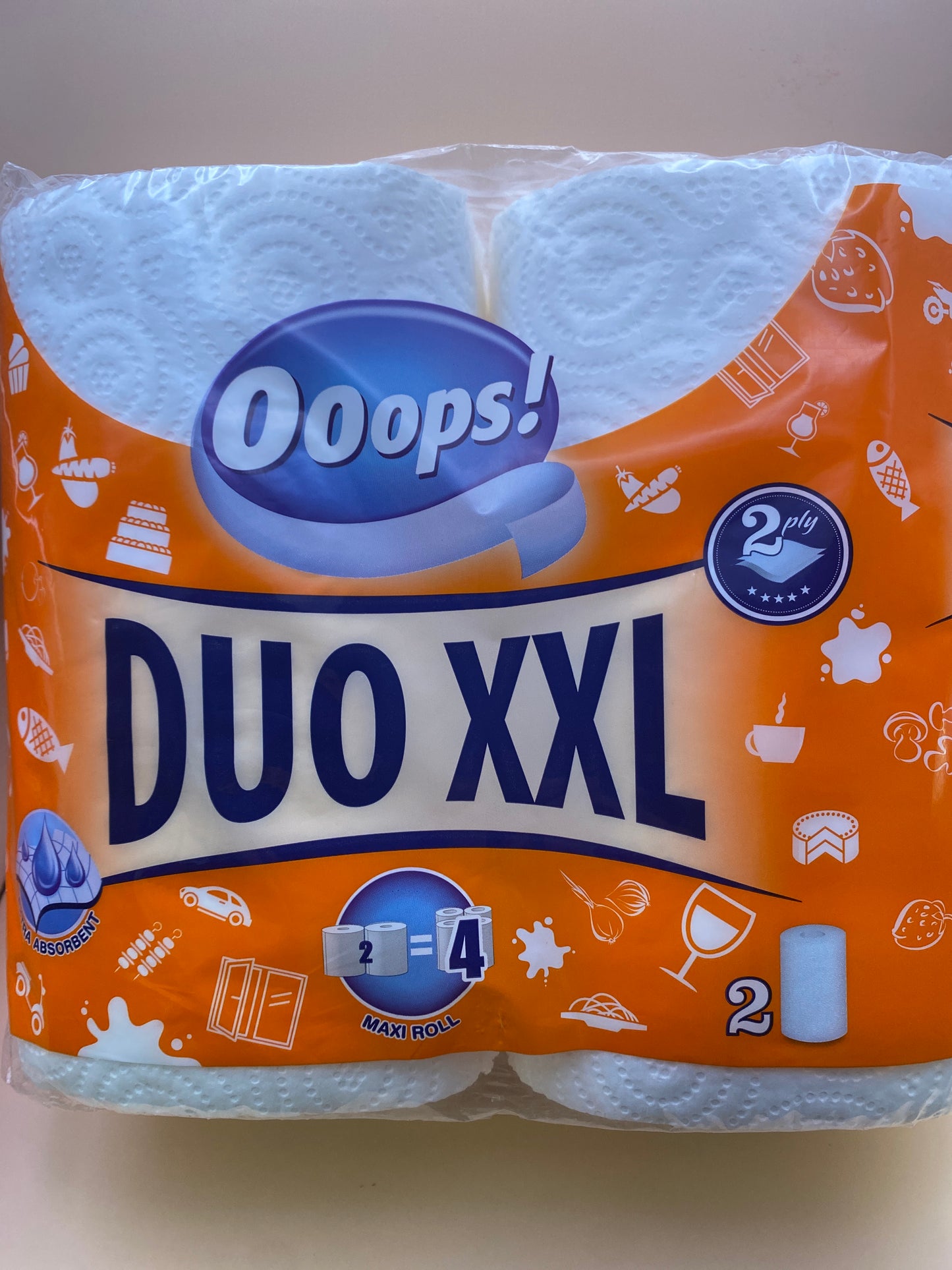 Ooops! Duó XXL Háztartási papírtörlő 2 tekercs 2 rétegű